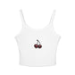 Cherry Graphic Crop Tank with Spaghetti Straps