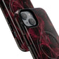 Pink Butterfly "Analog Haze" Tough Magnetic Phone Case — Retro Y2K Cherry Design