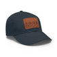 Leather Patch Dad Hat — Vintage Wildflower Sketch Cap