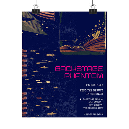 Backstage Phantom Matte Poster — Retro Concert Tour Art Print