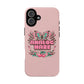 Pink Butterfly "Analog Haze" Tough Magnetic Phone Case — Retro Y2K Cherry Design
