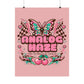 Analog Haze Matte Poster — Retro Butterfly Cherry Wall Art