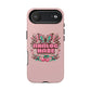 Pink Butterfly "Analog Haze" Tough Magnetic Phone Case — Retro Y2K Cherry Design