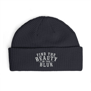 Cuff Beanie — "Find the Beauty in the Blur" Knit Winter Hat