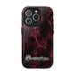 Pink Butterfly "Analog Haze" Tough Magnetic Phone Case — Retro Y2K Cherry Design