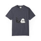 Ghost Cat T-Shirt — Cute Black Cat & Ghost Graphic Tee