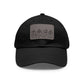 Leather Patch Dad Hat — Vintage Wildflower Sketch Cap