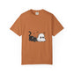 Ghost Cat T-Shirt — Cute Black Cat & Ghost Graphic Tee