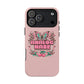Pink Butterfly "Analog Haze" Tough Magnetic Phone Case — Retro Y2K Cherry Design