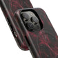 Pink Butterfly "Analog Haze" Tough Magnetic Phone Case — Retro Y2K Cherry Design
