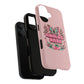 Pink Butterfly "Analog Haze" Tough Magnetic Phone Case — Retro Y2K Cherry Design