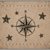 Compass Vintage Laptop Sleeve, Protective Nautical Cover - White