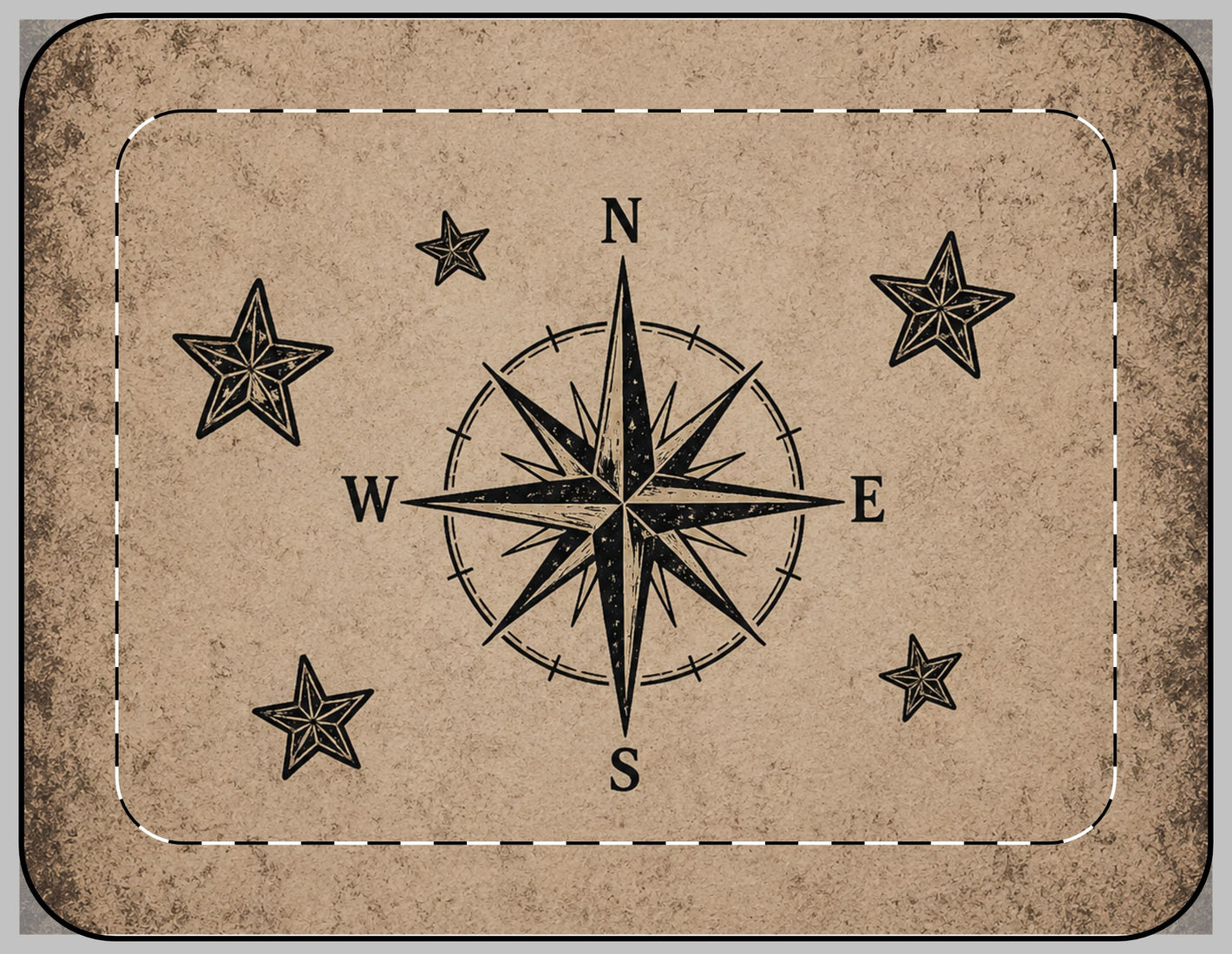 Compass Vintage Laptop Sleeve – Protective Nautical Cover