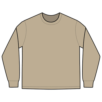Long Sleeve Tee — 'Till Death' Vintage Rose Skull Back Graphic