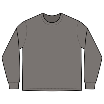 Long Sleeve Tee — 'Till Death' Vintage Rose Skull Back Graphic