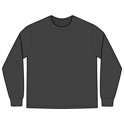 Long Sleeve Tee — 'Till Death' Vintage Rose Skull Back Graphic