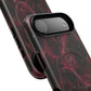 Pink Butterfly "Analog Haze" Tough Magnetic Phone Case — Retro Y2K Cherry Design