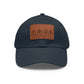 Leather Patch Dad Hat — Vintage Wildflower Sketch Cap