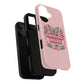 Pink Butterfly "Analog Haze" Tough Magnetic Phone Case — Retro Y2K Cherry Design
