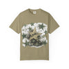 Starburst Graphic T-Shirt Vintage Stars Design - Khaki