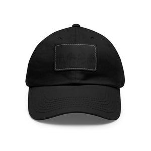 Leather Patch Dad Hat — Vintage Wildflower Sketch Cap